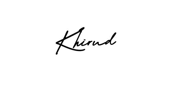 Khirud stylish signature style. Best Handwritten Sign (AmerikaSignatureDemo-Regular) for my name. Handwritten Signature Collection Ideas for my name Khirud. Khirud signature style 3 images and pictures png