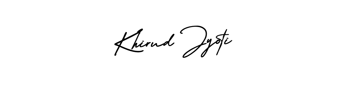 How to make Khirud Jyoti name signature. Use AmerikaSignatureDemo-Regular style for creating short signs online. This is the latest handwritten sign. Khirud Jyoti signature style 3 images and pictures png