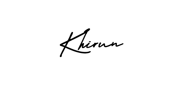 Similarly AmerikaSignatureDemo-Regular is the best handwritten signature design. Signature creator online .You can use it as an online autograph creator for name Khirun. Khirun signature style 3 images and pictures png