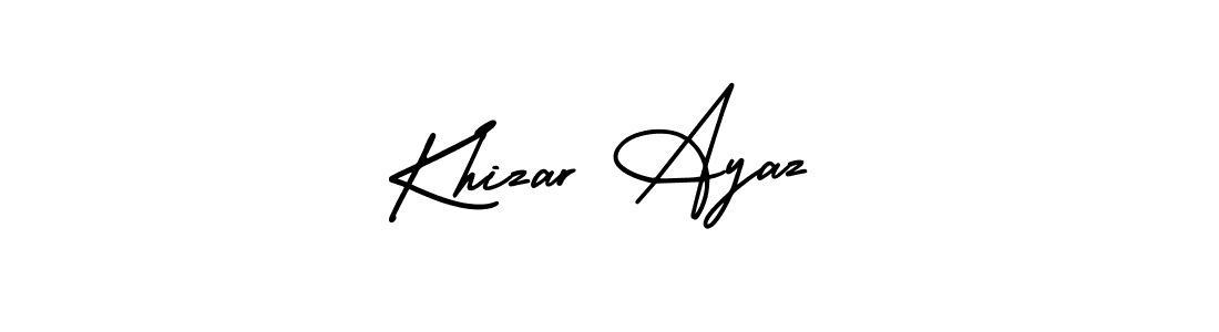 How to make Khizar Ayaz name signature. Use AmerikaSignatureDemo-Regular style for creating short signs online. This is the latest handwritten sign. Khizar Ayaz signature style 3 images and pictures png