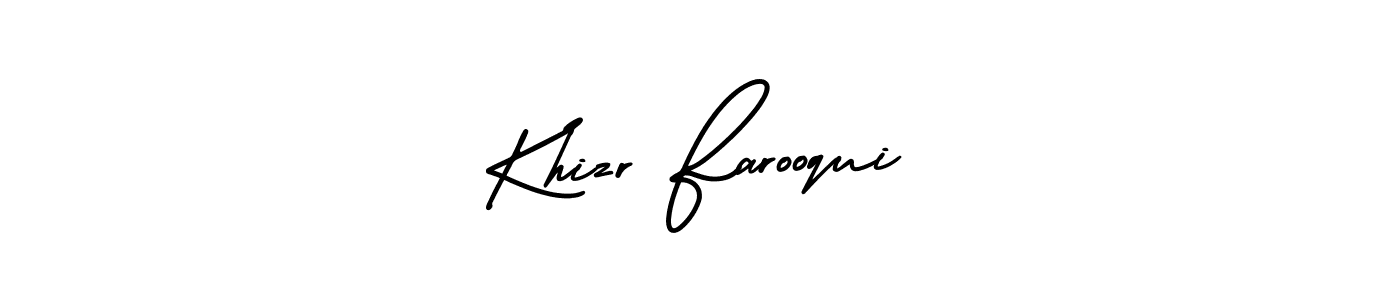 Use a signature maker to create a handwritten signature online. With this signature software, you can design (AmerikaSignatureDemo-Regular) your own signature for name Khizr Farooqui. Khizr Farooqui signature style 3 images and pictures png