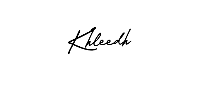 The best way (AmerikaSignatureDemo-Regular) to make a short signature is to pick only two or three words in your name. The name Khleedh include a total of six letters. For converting this name. Khleedh signature style 3 images and pictures png