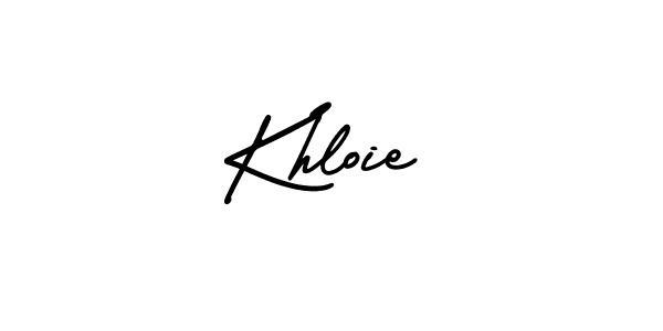 Khloie stylish signature style. Best Handwritten Sign (AmerikaSignatureDemo-Regular) for my name. Handwritten Signature Collection Ideas for my name Khloie. Khloie signature style 3 images and pictures png