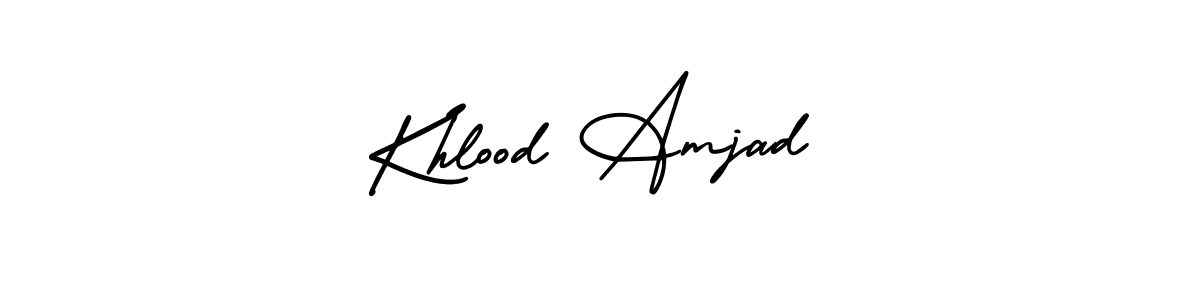 Use a signature maker to create a handwritten signature online. With this signature software, you can design (AmerikaSignatureDemo-Regular) your own signature for name Khlood Amjad. Khlood Amjad signature style 3 images and pictures png