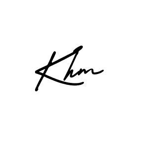 Make a beautiful signature design for name Khm. With this signature (AmerikaSignatureDemo-Regular) style, you can create a handwritten signature for free. Khm signature style 3 images and pictures png