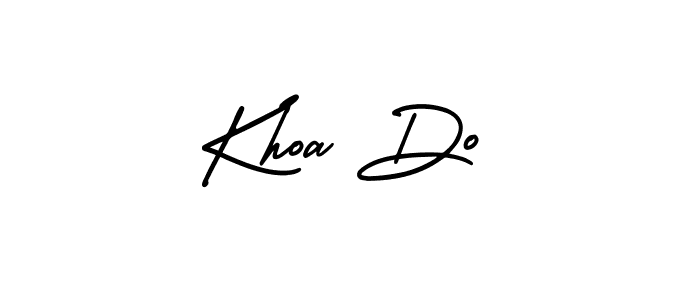 How to make Khoa Do name signature. Use AmerikaSignatureDemo-Regular style for creating short signs online. This is the latest handwritten sign. Khoa Do signature style 3 images and pictures png