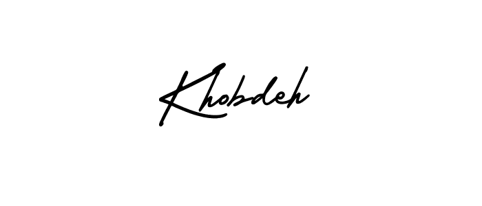 Create a beautiful signature design for name Khobdeh. With this signature (AmerikaSignatureDemo-Regular) fonts, you can make a handwritten signature for free. Khobdeh signature style 3 images and pictures png