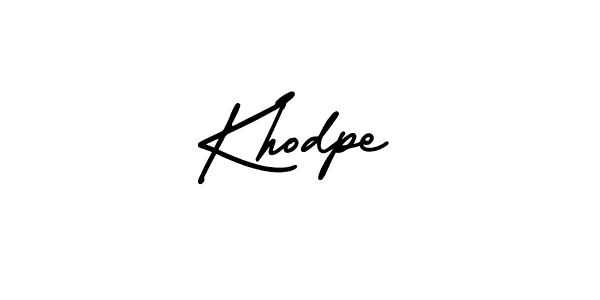 Khodpe stylish signature style. Best Handwritten Sign (AmerikaSignatureDemo-Regular) for my name. Handwritten Signature Collection Ideas for my name Khodpe. Khodpe signature style 3 images and pictures png