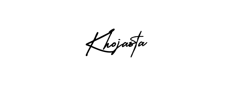 How to make Khojasta name signature. Use AmerikaSignatureDemo-Regular style for creating short signs online. This is the latest handwritten sign. Khojasta signature style 3 images and pictures png