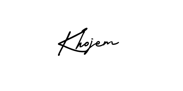 This is the best signature style for the Khojem name. Also you like these signature font (AmerikaSignatureDemo-Regular). Mix name signature. Khojem signature style 3 images and pictures png