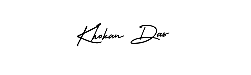 Make a beautiful signature design for name Khokan Das. With this signature (AmerikaSignatureDemo-Regular) style, you can create a handwritten signature for free. Khokan Das signature style 3 images and pictures png