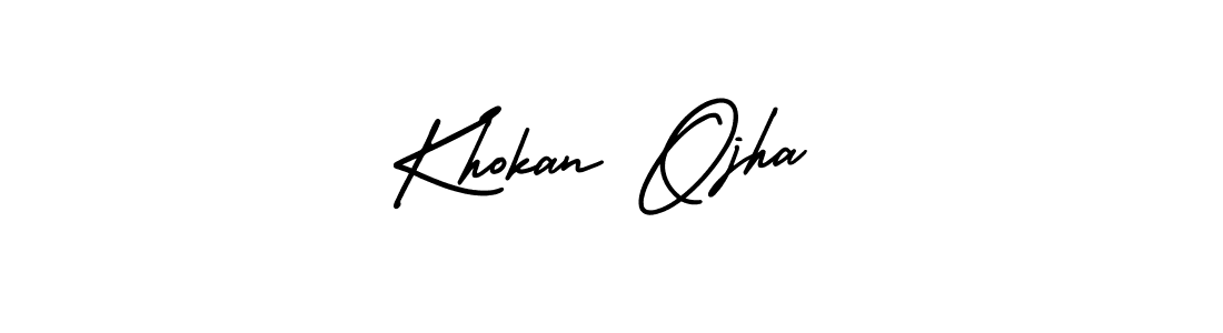 Design your own signature with our free online signature maker. With this signature software, you can create a handwritten (AmerikaSignatureDemo-Regular) signature for name Khokan Ojha. Khokan Ojha signature style 3 images and pictures png