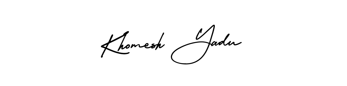 Best and Professional Signature Style for Khomesh Yadu. AmerikaSignatureDemo-Regular Best Signature Style Collection. Khomesh Yadu signature style 3 images and pictures png