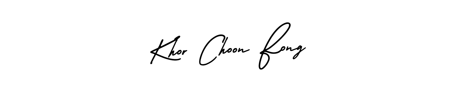 Khor Choon Fong stylish signature style. Best Handwritten Sign (AmerikaSignatureDemo-Regular) for my name. Handwritten Signature Collection Ideas for my name Khor Choon Fong. Khor Choon Fong signature style 3 images and pictures png