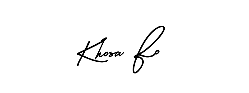 Create a beautiful signature design for name Khosa Fo. With this signature (AmerikaSignatureDemo-Regular) fonts, you can make a handwritten signature for free. Khosa Fo signature style 3 images and pictures png