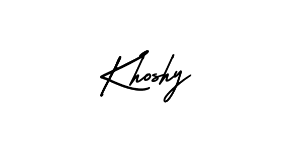 Design your own signature with our free online signature maker. With this signature software, you can create a handwritten (AmerikaSignatureDemo-Regular) signature for name Khoshy. Khoshy signature style 3 images and pictures png