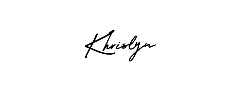 Make a beautiful signature design for name Khrislyn. With this signature (AmerikaSignatureDemo-Regular) style, you can create a handwritten signature for free. Khrislyn signature style 3 images and pictures png