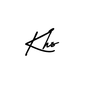 Design your own signature with our free online signature maker. With this signature software, you can create a handwritten (AmerikaSignatureDemo-Regular) signature for name Khs. Khs signature style 3 images and pictures png