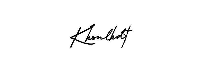 Design your own signature with our free online signature maker. With this signature software, you can create a handwritten (AmerikaSignatureDemo-Regular) signature for name Khsnlhdt. Khsnlhdt signature style 3 images and pictures png
