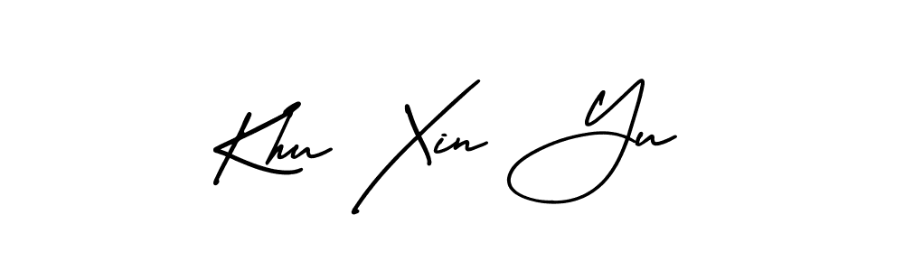 It looks lik you need a new signature style for name Khu Xin Yu. Design unique handwritten (AmerikaSignatureDemo-Regular) signature with our free signature maker in just a few clicks. Khu Xin Yu signature style 3 images and pictures png
