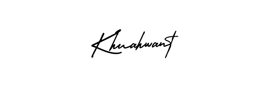 Create a beautiful signature design for name Khuahwant. With this signature (AmerikaSignatureDemo-Regular) fonts, you can make a handwritten signature for free. Khuahwant signature style 3 images and pictures png