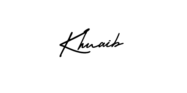 Khuaib stylish signature style. Best Handwritten Sign (AmerikaSignatureDemo-Regular) for my name. Handwritten Signature Collection Ideas for my name Khuaib. Khuaib signature style 3 images and pictures png