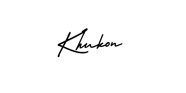 How to make Khukon signature? AmerikaSignatureDemo-Regular is a professional autograph style. Create handwritten signature for Khukon name. Khukon signature style 3 images and pictures png