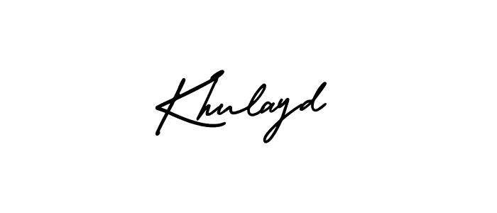 AmerikaSignatureDemo-Regular is a professional signature style that is perfect for those who want to add a touch of class to their signature. It is also a great choice for those who want to make their signature more unique. Get Khulayd name to fancy signature for free. Khulayd signature style 3 images and pictures png