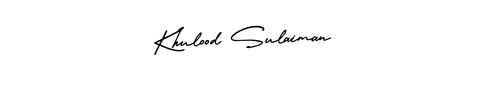 Also You can easily find your signature by using the search form. We will create Khulood Sulaiman name handwritten signature images for you free of cost using AmerikaSignatureDemo-Regular sign style. Khulood Sulaiman signature style 3 images and pictures png