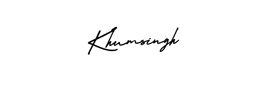 It looks lik you need a new signature style for name Khumsingh. Design unique handwritten (AmerikaSignatureDemo-Regular) signature with our free signature maker in just a few clicks. Khumsingh signature style 3 images and pictures png