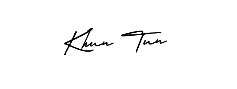 AmerikaSignatureDemo-Regular is a professional signature style that is perfect for those who want to add a touch of class to their signature. It is also a great choice for those who want to make their signature more unique. Get Khun Tun name to fancy signature for free. Khun Tun signature style 3 images and pictures png