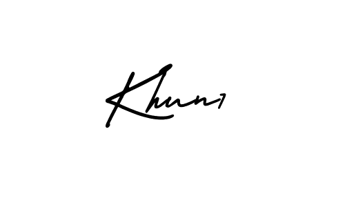 How to make Khun7 signature? AmerikaSignatureDemo-Regular is a professional autograph style. Create handwritten signature for Khun7 name. Khun7 signature style 3 images and pictures png