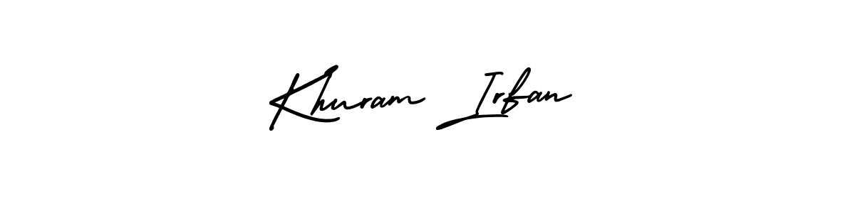 How to Draw Khuram Irfan signature style? AmerikaSignatureDemo-Regular is a latest design signature styles for name Khuram Irfan. Khuram Irfan signature style 3 images and pictures png