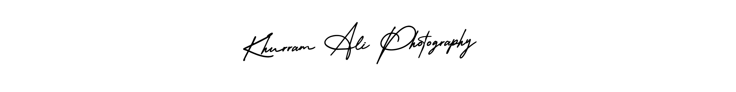 This is the best signature style for the Khurram Ali Photography  name. Also you like these signature font (AmerikaSignatureDemo-Regular). Mix name signature. Khurram Ali Photography  signature style 3 images and pictures png