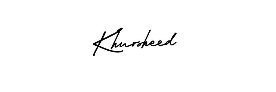 Make a beautiful signature design for name Khursheed. With this signature (AmerikaSignatureDemo-Regular) style, you can create a handwritten signature for free. Khursheed signature style 3 images and pictures png
