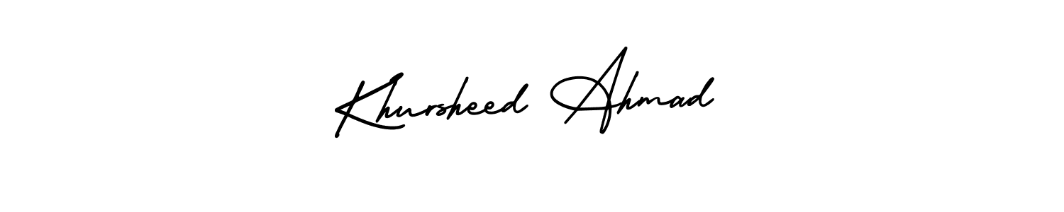 How to make Khursheed Ahmad signature? AmerikaSignatureDemo-Regular is a professional autograph style. Create handwritten signature for Khursheed Ahmad name. Khursheed Ahmad signature style 3 images and pictures png