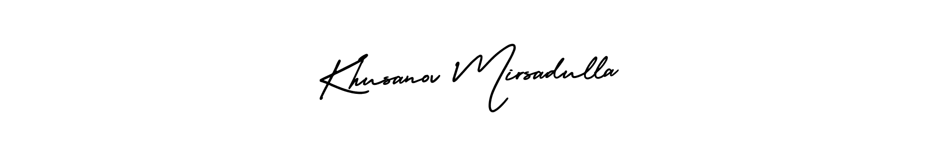 Make a beautiful signature design for name Khusanov Mirsadulla. With this signature (AmerikaSignatureDemo-Regular) style, you can create a handwritten signature for free. Khusanov Mirsadulla signature style 3 images and pictures png