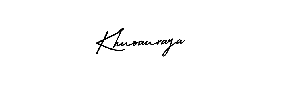 It looks lik you need a new signature style for name Khusauraya. Design unique handwritten (AmerikaSignatureDemo-Regular) signature with our free signature maker in just a few clicks. Khusauraya signature style 3 images and pictures png