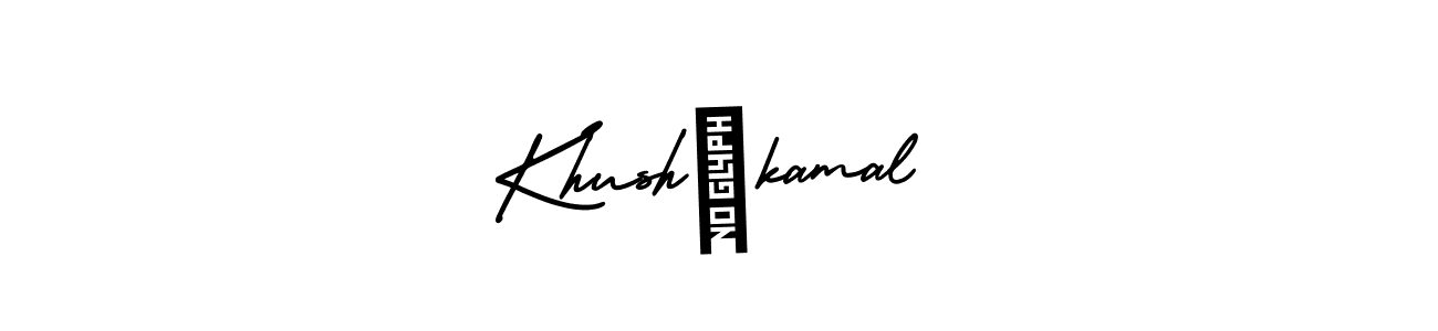 Khush♥kamal stylish signature style. Best Handwritten Sign (AmerikaSignatureDemo-Regular) for my name. Handwritten Signature Collection Ideas for my name Khush♥kamal. Khush♥kamal signature style 3 images and pictures png