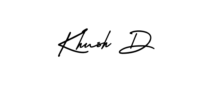 It looks lik you need a new signature style for name Khush D. Design unique handwritten (AmerikaSignatureDemo-Regular) signature with our free signature maker in just a few clicks. Khush D signature style 3 images and pictures png