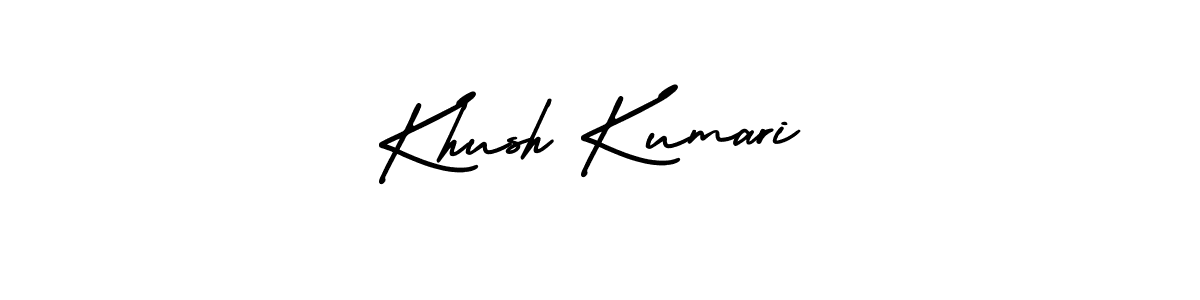 Khush Kumari stylish signature style. Best Handwritten Sign (AmerikaSignatureDemo-Regular) for my name. Handwritten Signature Collection Ideas for my name Khush Kumari. Khush Kumari signature style 3 images and pictures png