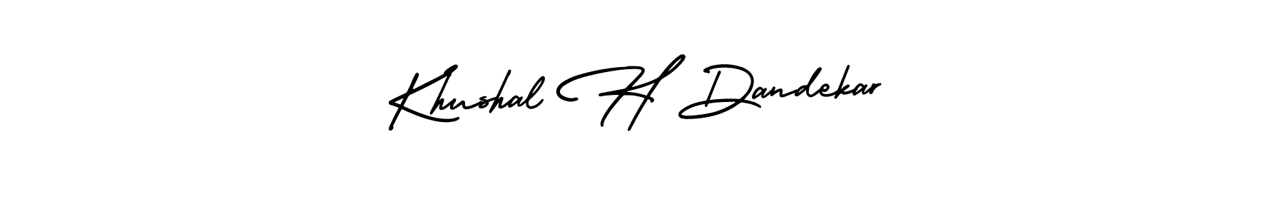 How to make Khushal H Dandekar name signature. Use AmerikaSignatureDemo-Regular style for creating short signs online. This is the latest handwritten sign. Khushal H Dandekar signature style 3 images and pictures png