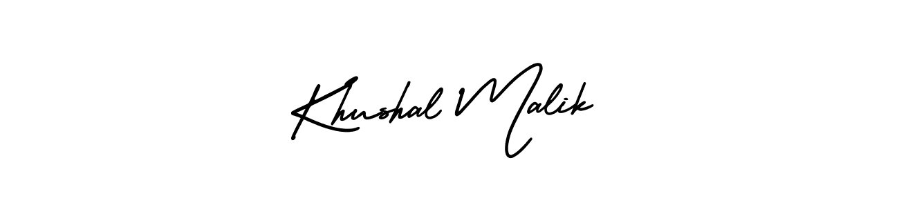 Khushal Malik stylish signature style. Best Handwritten Sign (AmerikaSignatureDemo-Regular) for my name. Handwritten Signature Collection Ideas for my name Khushal Malik. Khushal Malik signature style 3 images and pictures png