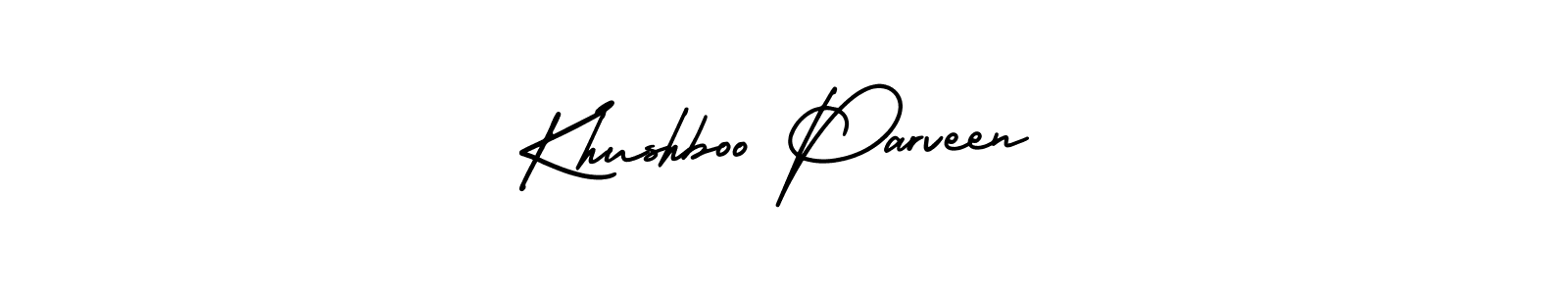 AmerikaSignatureDemo-Regular is a professional signature style that is perfect for those who want to add a touch of class to their signature. It is also a great choice for those who want to make their signature more unique. Get Khushboo Parveen name to fancy signature for free. Khushboo Parveen signature style 3 images and pictures png