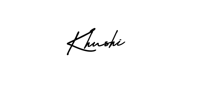 It looks lik you need a new signature style for name Khushi . Design unique handwritten (AmerikaSignatureDemo-Regular) signature with our free signature maker in just a few clicks. Khushi  signature style 3 images and pictures png