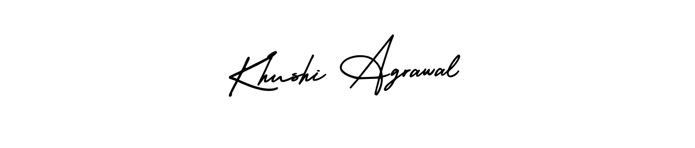 Also You can easily find your signature by using the search form. We will create Khushi Agrawal name handwritten signature images for you free of cost using AmerikaSignatureDemo-Regular sign style. Khushi Agrawal signature style 3 images and pictures png