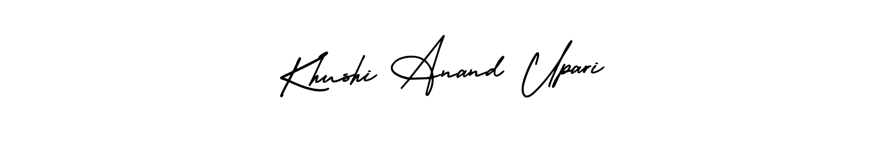 Make a beautiful signature design for name Khushi Anand Upari. With this signature (AmerikaSignatureDemo-Regular) style, you can create a handwritten signature for free. Khushi Anand Upari signature style 3 images and pictures png