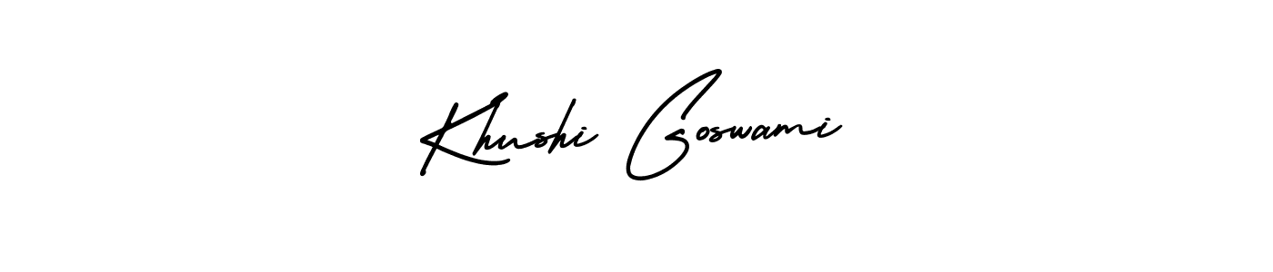 Make a beautiful signature design for name Khushi Goswami. Use this online signature maker to create a handwritten signature for free. Khushi Goswami signature style 3 images and pictures png