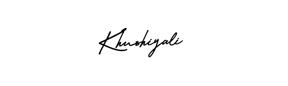 Make a beautiful signature design for name Khushiyali. Use this online signature maker to create a handwritten signature for free. Khushiyali signature style 3 images and pictures png