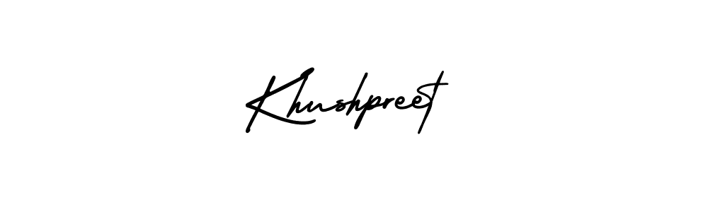 Make a beautiful signature design for name Khushpreet. Use this online signature maker to create a handwritten signature for free. Khushpreet signature style 3 images and pictures png